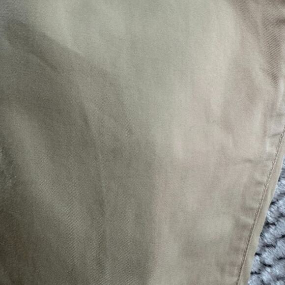 Cos Pants Women 34R Khaki Taper Straight High Rise Side Pocket Flat Front Career - Picture 15 of 16